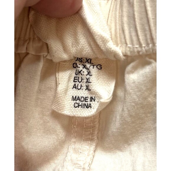 NWT Happily Grey Womens Two-Tone Cargo Pants Cream & Olive Size XL - Picture 7 of 10